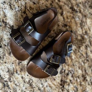 Old toddler Navy Kids Brown Sandals size 7